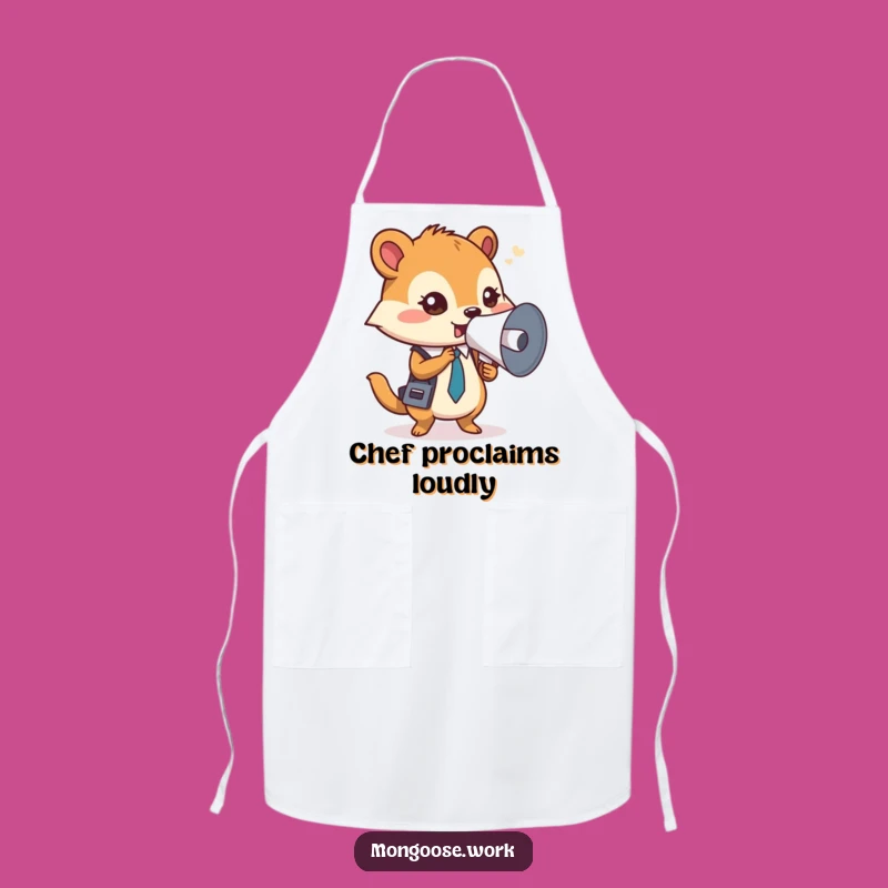 Funny Mongoose Memo Megaphone Apron: Cook Up a Statement