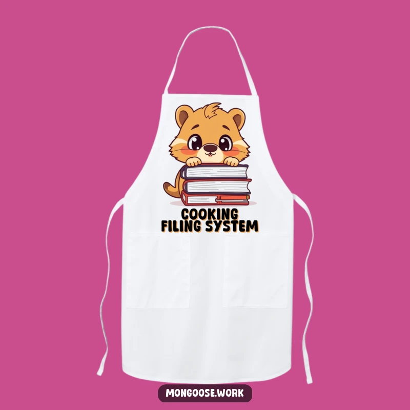 Funny Kitchen Mongoose Apron: Surprised by Files, Practical Funny Gift