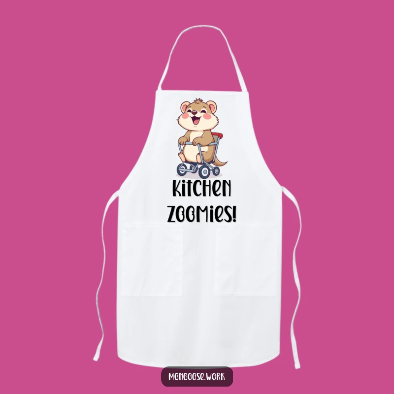 Funny Mongoose Chair Apron: Kitchen Fun on Wheels, Whimsical Chef Gift