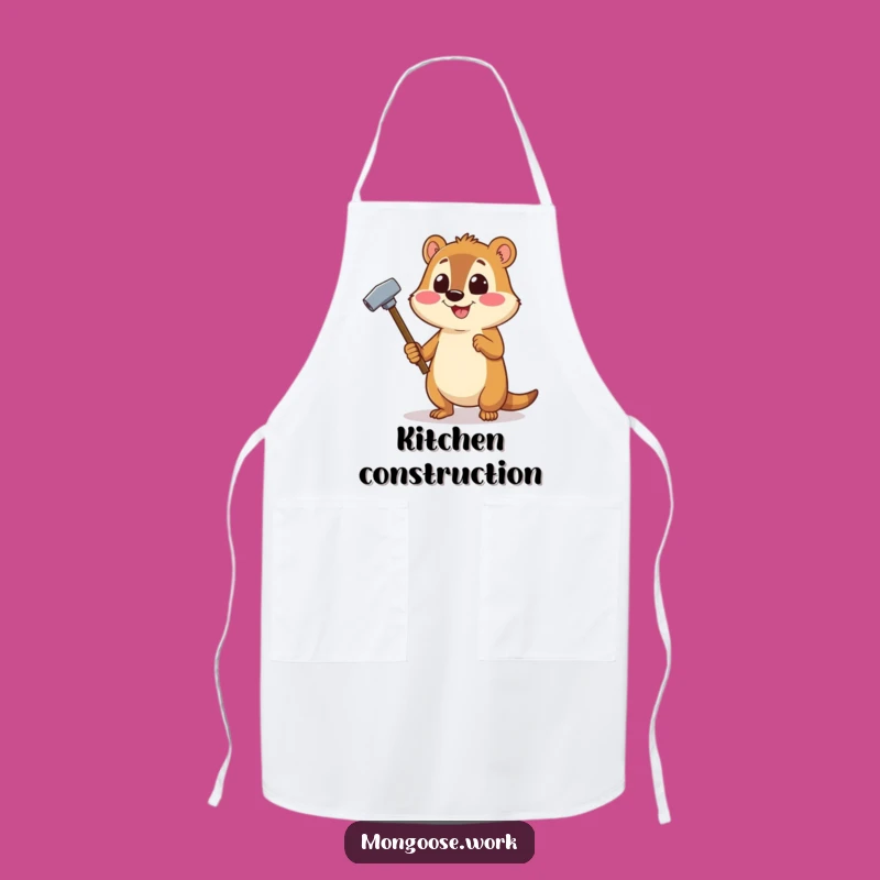 Funny Mongoose DIY Apron - Cheerful Character Workshop Gift
