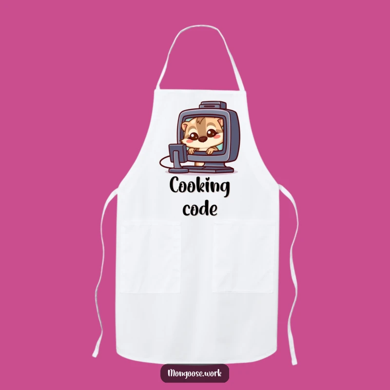 Funny Mongoose Tech Apron - Curious Character Gadget Lover Gift