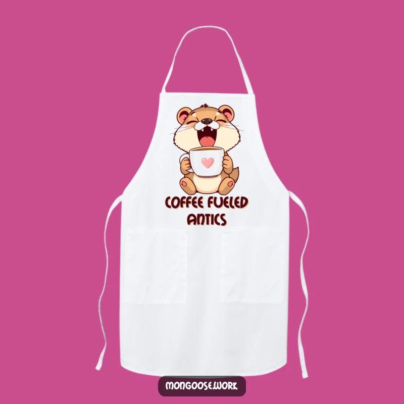 Funny Mongoose Yawn Apron - Kitchen Humor for Cooks, Perfect Funny Gift