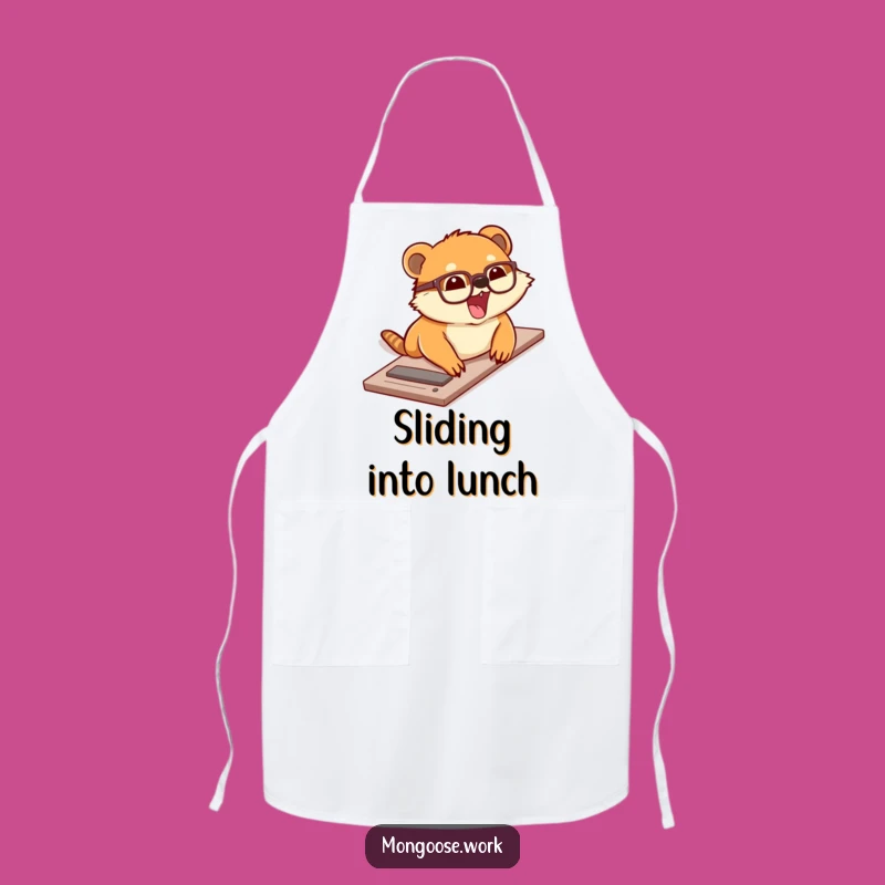 Funny Sliding Mongoose Apron: Mongoose's Kitchen Fun, A Hilarious Funny Gift for Chefs