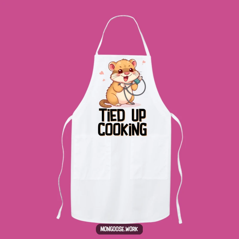 Funny Tech Support Apron: Tangled Mongoose Gift for Gadget Gurus