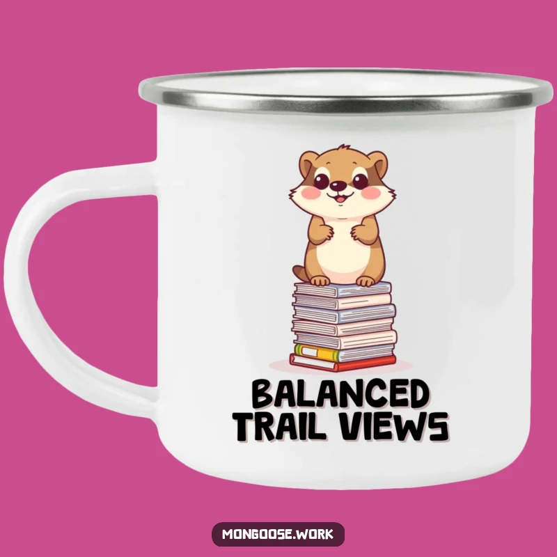 Funny Mongoose Paper Balance Camping Mug - Adventure & Determination Gift