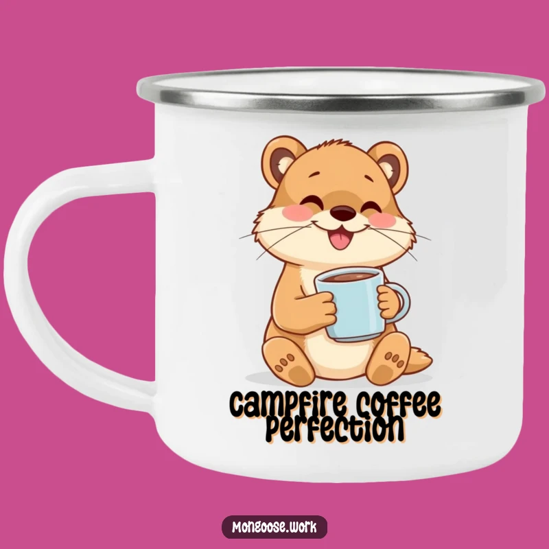 Funny Mongoose Camp Mug: Happy Sipping, Rugged Funny Gift