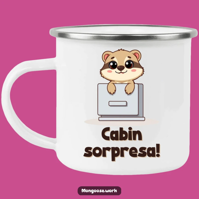 Funny Filing Cabinet Mongoose Camping Mug: Mongoose's Outdoor Surprise, A Durable Funny Adventure Gift
