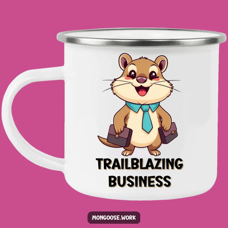 Funny Mongoose Business Camping Mug, Trailblazer Drinkware