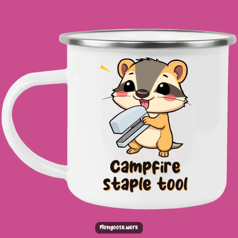 Funny Mongoose Camping Mug - Dramatic Flair for Your Outdoor Adventures