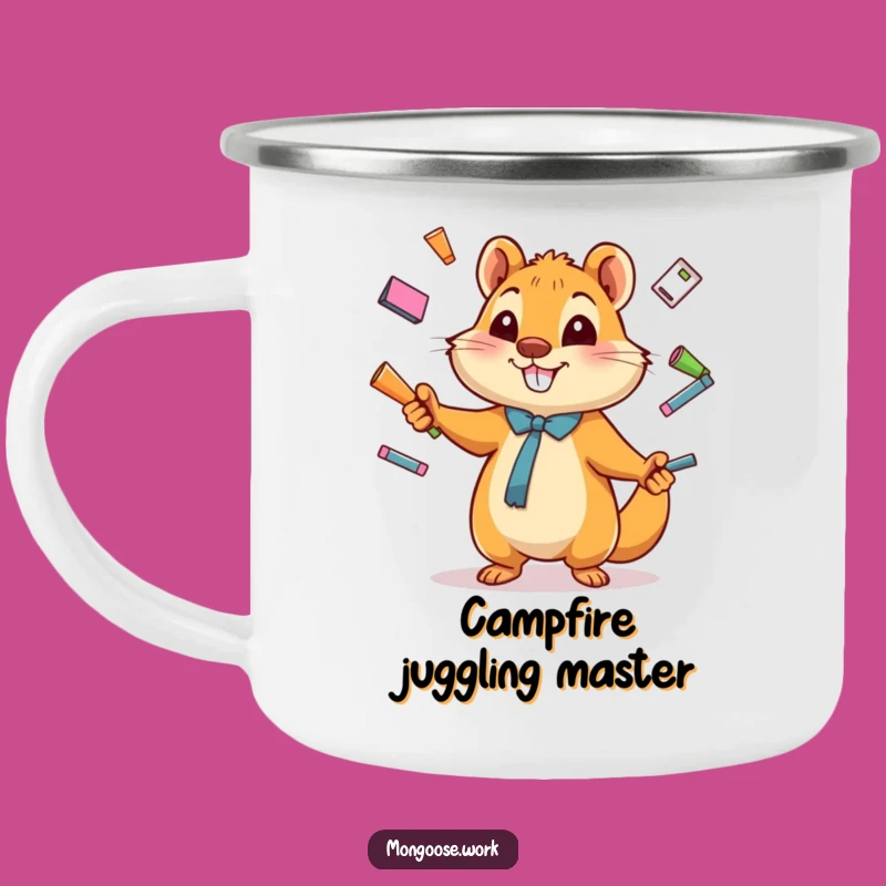 Funny Mongoose Camping Mug - Durable Juggling Character, Adventure & Hilarious Gift