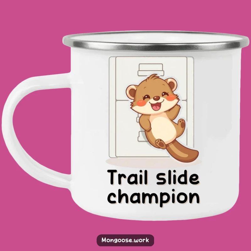 Funny Mongoose Filing Cabinet Slide Camping Mug - Adventure & Laughter Gift