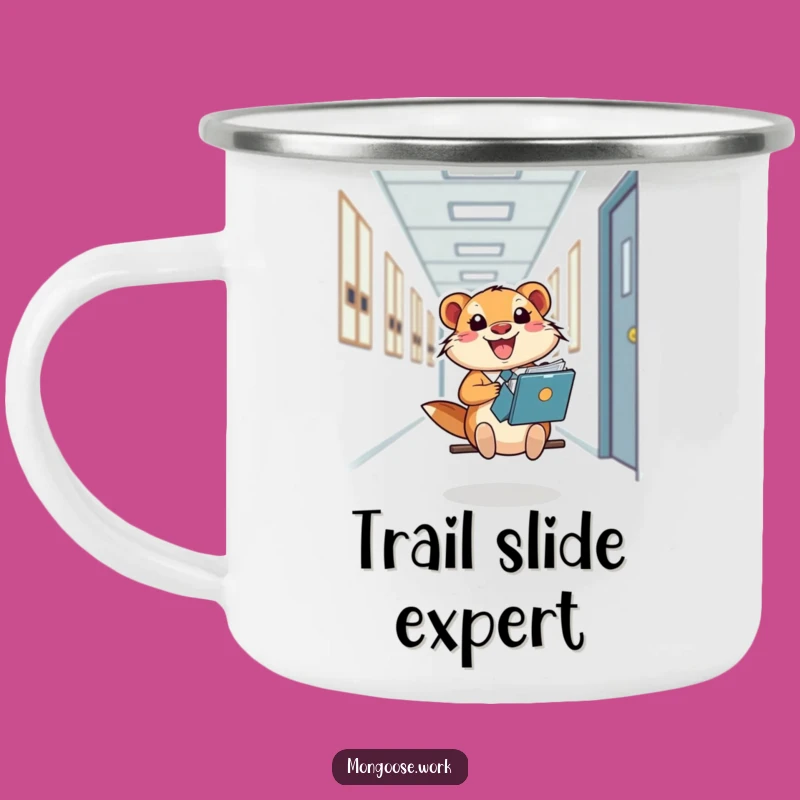 Funny Mongoose Folder Slide Camping Mug: Fun Adventures Start Here
