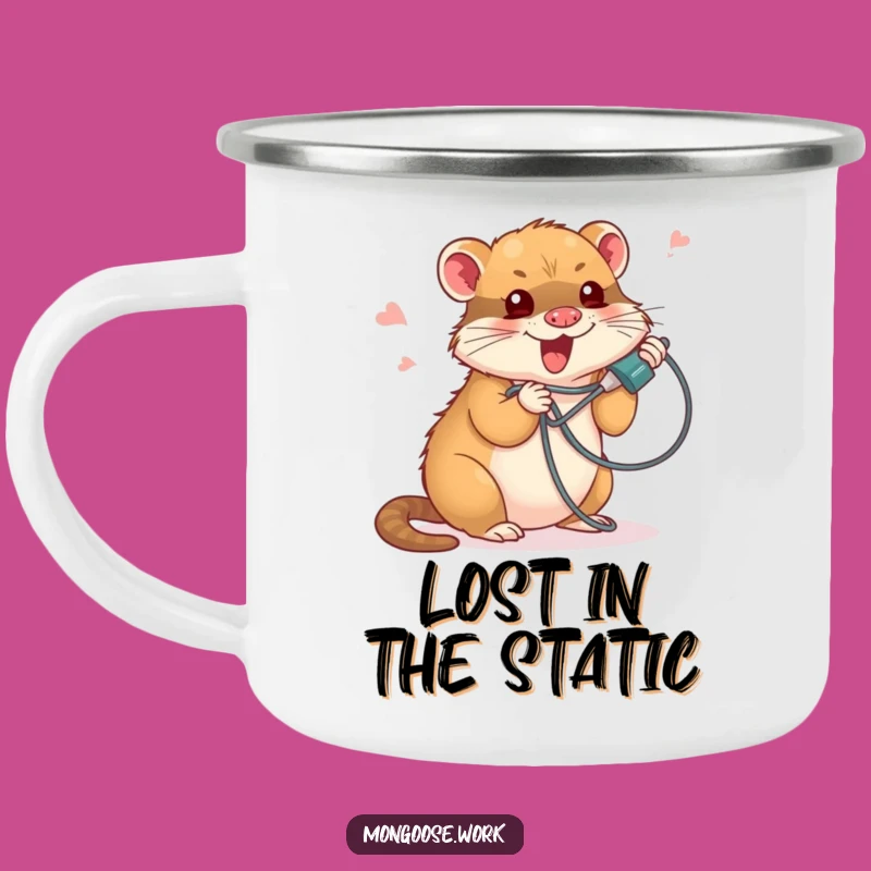 Funny Camp Tech Mug: Tangled Mongoose Outdoor Phone Cord Gift