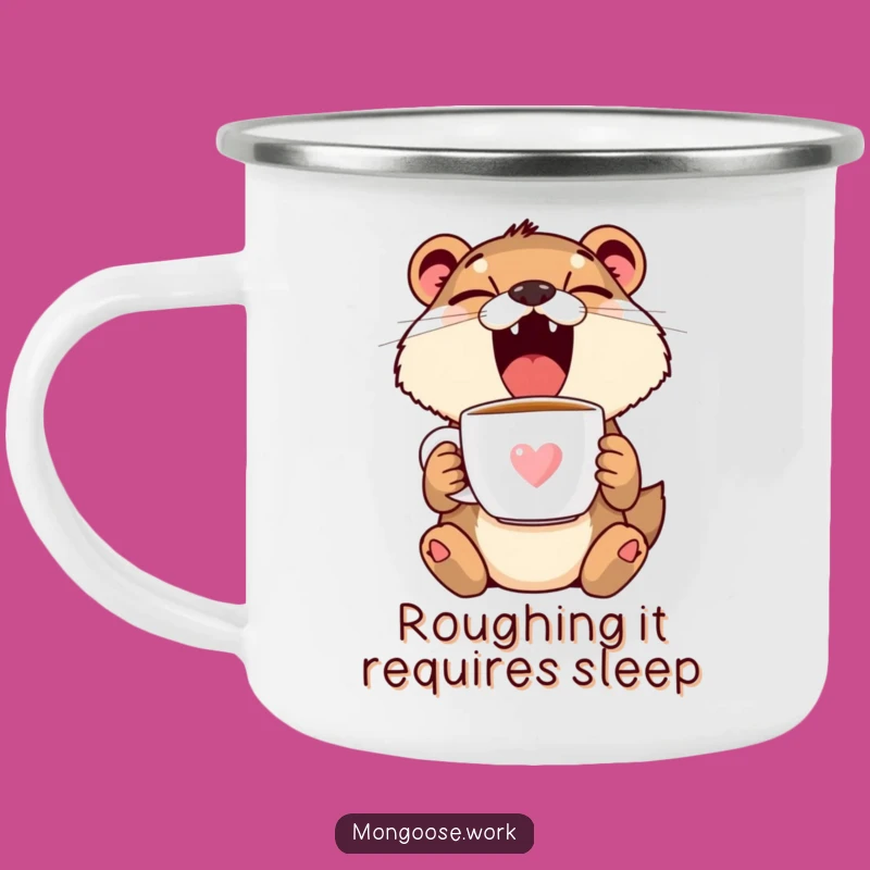 Funny Mongoose Yawn Camping Mug - Durable & Hilarious Outdoor Companion, Best Funny Gift