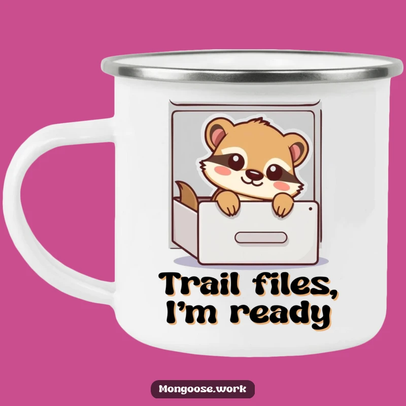 Funny Mongoose Camping Mug - Durable Office Character Peeking, Adventure & Hilarious Gift