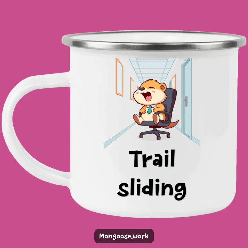 Funny Mongoose Office Chair Camping Mug: Hilarious Adventures with Every Sip
