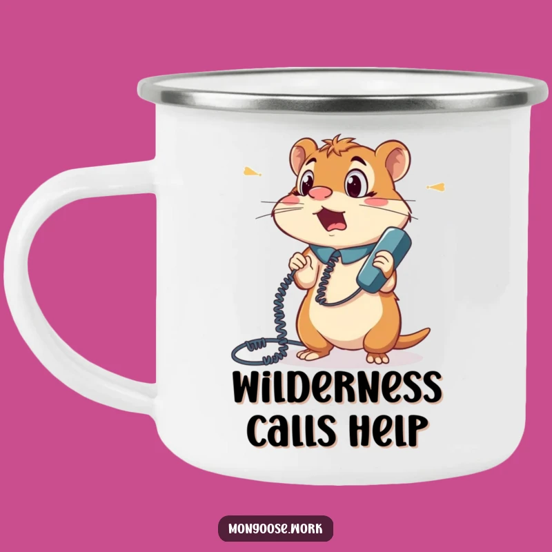 Funny Mongoose Phone Cord Tangle Camping Mug: Adventure Bewilderment