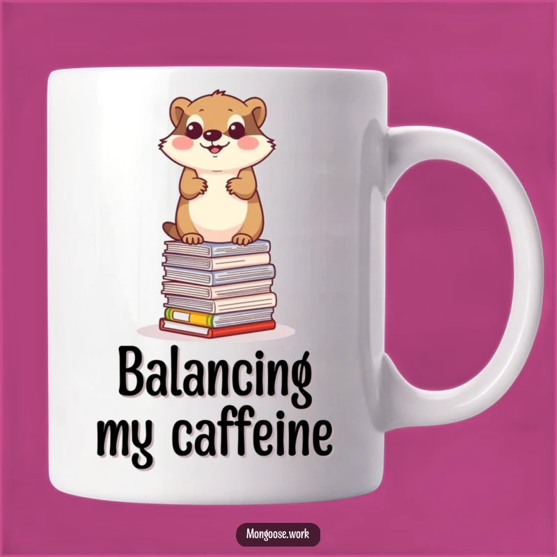 Funny Mongoose Paper Balancing Mug - Hilarious Office Challenge Gift