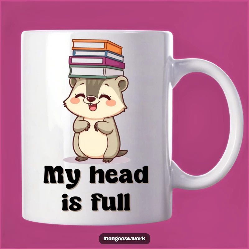 Funny Kawaii Mongoose Mug, Juggling Files Design, Perfect Gift for Busy Bees