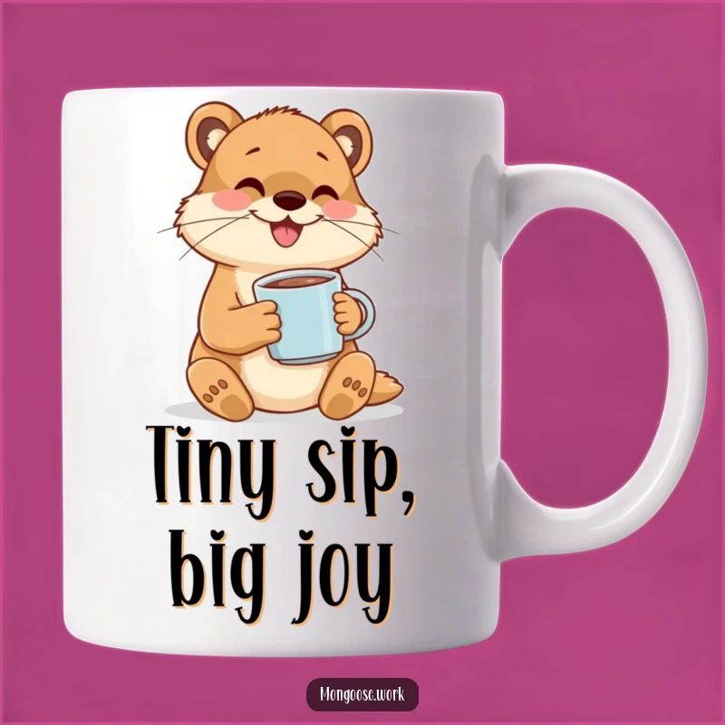 Funny Mongoose Coffee Mug: Happy Sipping, Perfect Funny Gift for Coffee Lovers
