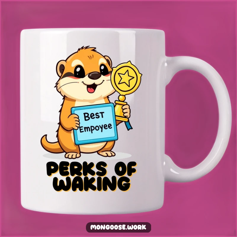 Funny Mongoose Employee Award Mug - Hilarious Recognition Gift for Stars
