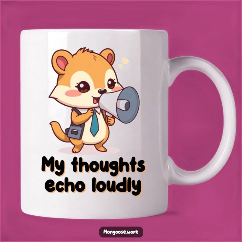 Funny Mongoose Memo Megaphone Mug: Get Your Point Across Loudly!