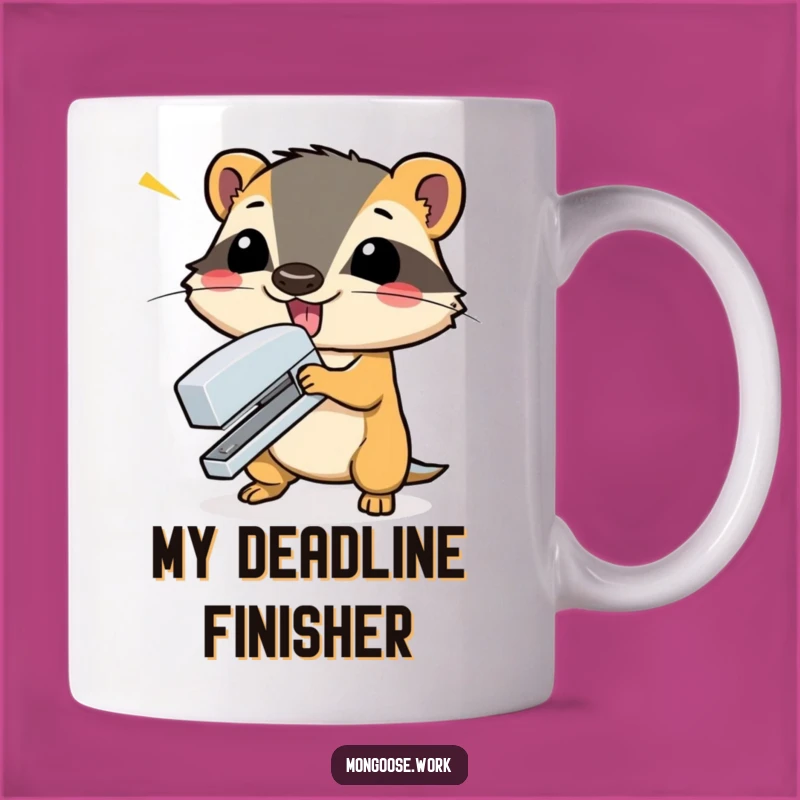 Funny Mongoose Stapler Mug - Hilarious Office Humor Gift for Co-workers