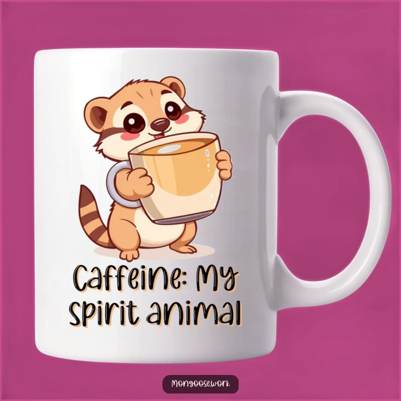 Funny Wide-Eyed Mongoose Coffee Mug: Hilarious Caffeine Lover Gift