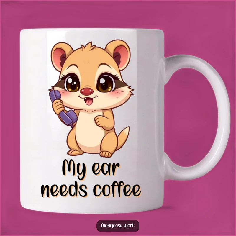 Funny Mongoose Phone Call Mug: A Hilarious Gift for Busy Bees!