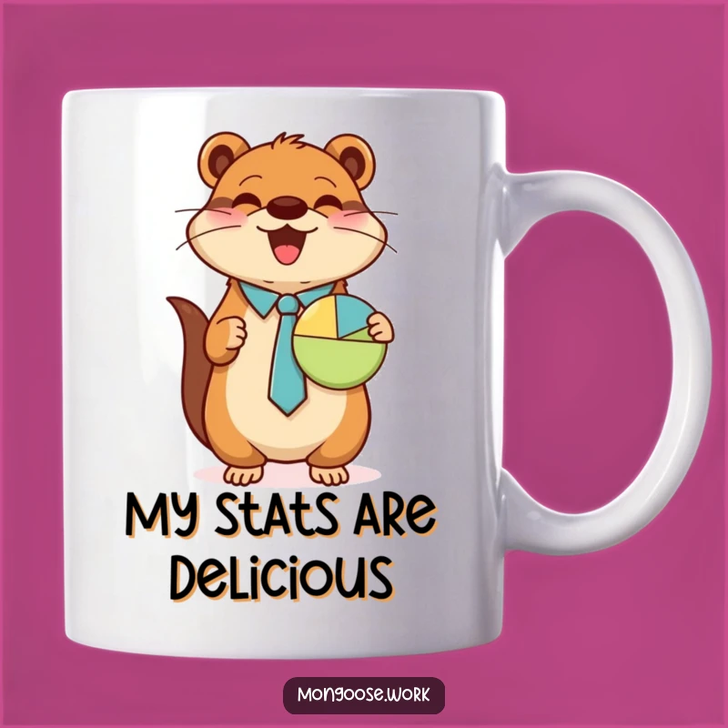 Funny Mongoose Pie Chart Mug - Business Humor, Perfect Funny Gift for Boss