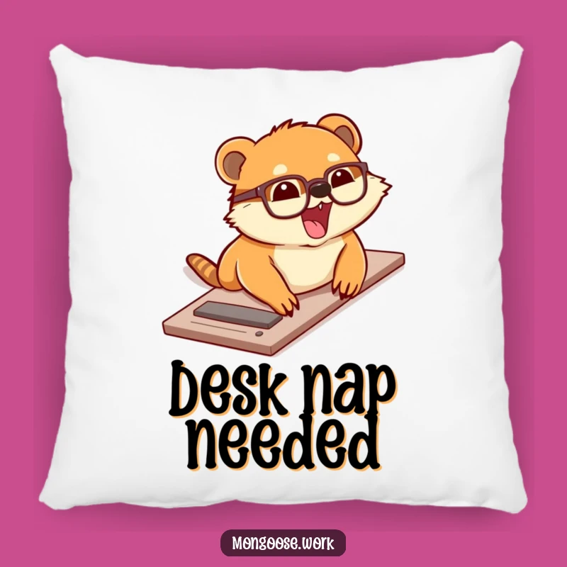 Funny Sliding Mongoose Pillow: Mongoose's Cozy Excitement, A Soft Funny Gift for Playful People