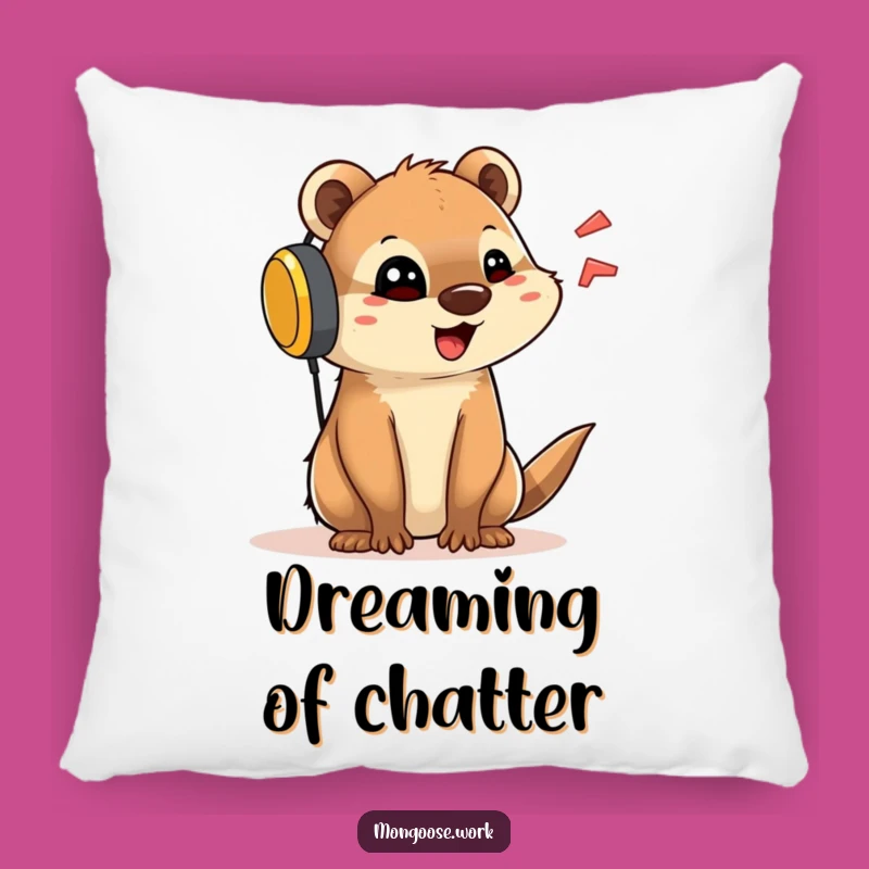 Funny Mongoose Talker Pillow - Cozy Cushion for Chatty Comfort