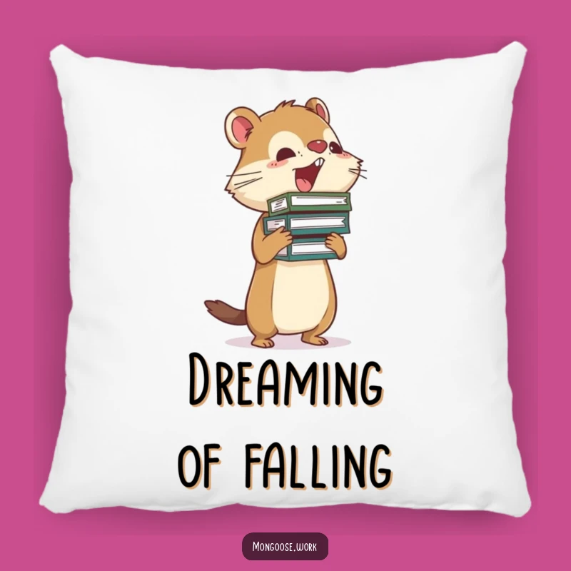 Funny Mongoose Busy Pillow - Cozy Overwhelmed Character Cushion Gift