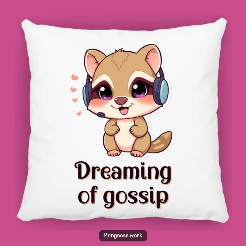 Funny Mongoose Spy Pillow - Cozy Mischievous Character Cushion Gift