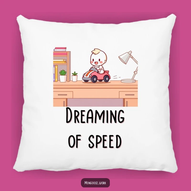 Funny Desk Racer Pillow: Cozy Character Cushion for Playful Relaxation