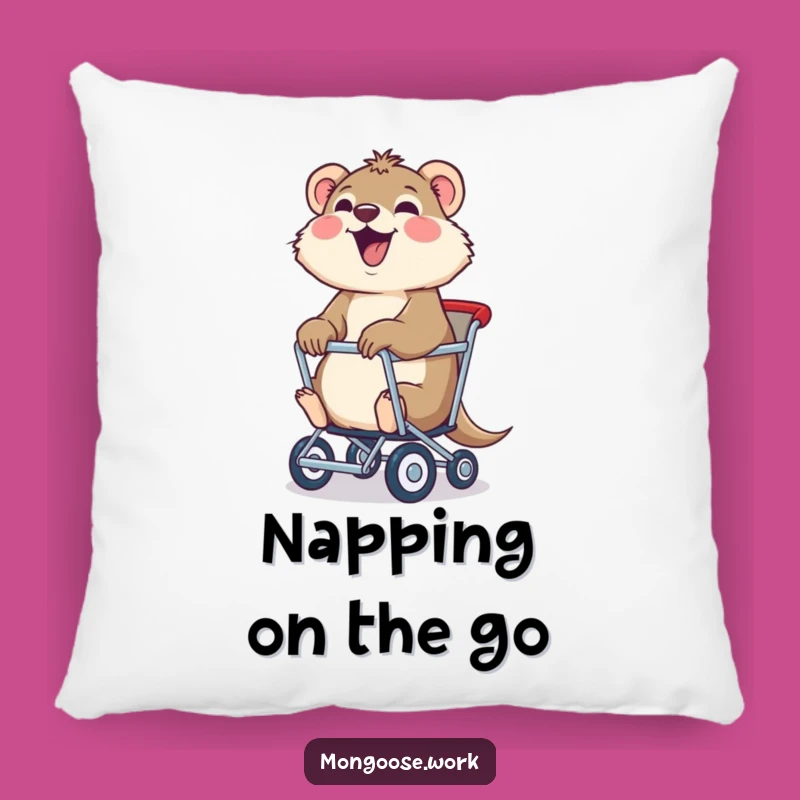 Funny Mongoose Chair Pillow: Cozy Ride Comfort, Joyful Accent