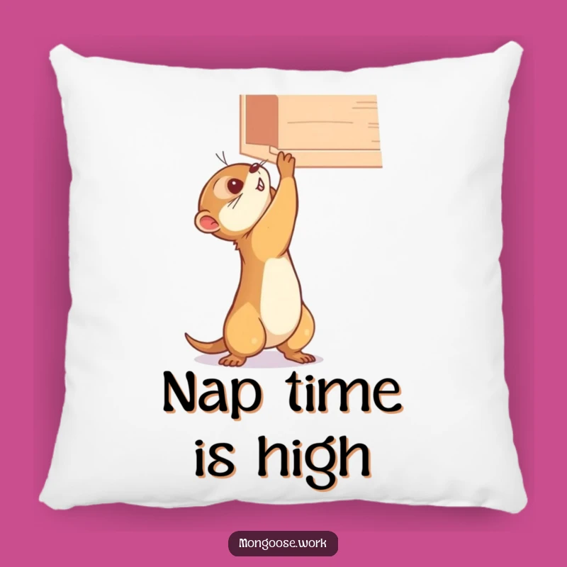 Funny Mongoose Shelf Pillow - Cozy & Hilarious Gift for Comfort Lovers