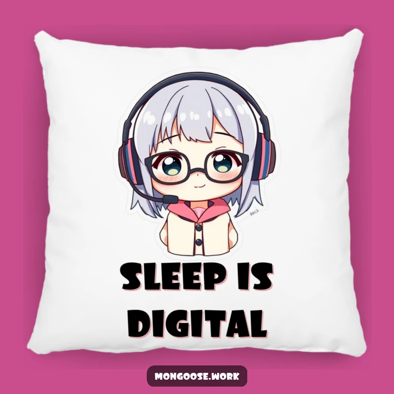 Funny Headset Glasses Pillow: Comical Character Cushion for Humorous Relaxation