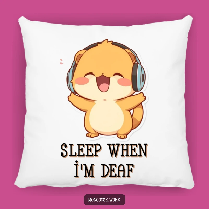 Funny Mongoose Pillow: Bobbing Head Character, Comfy & Musical Funny Gift Idea