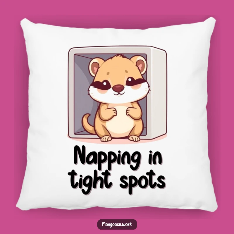 Soft Funny Kawaii Mongoose Cubicle Pillow: Comfort in Confined Spaces