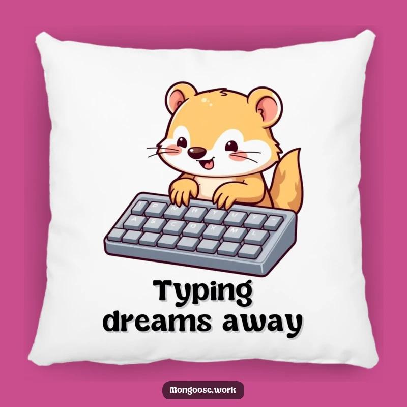 Funny Mongoose Keyboard Pillow: Cozy Desk Companion, Cute Tech Gift