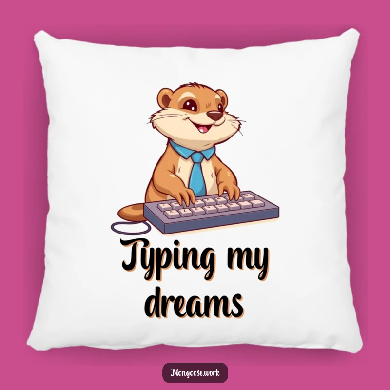 Cozy Funny Mongoose Pillow: Comfy Desk Companion, Great Funny Gift