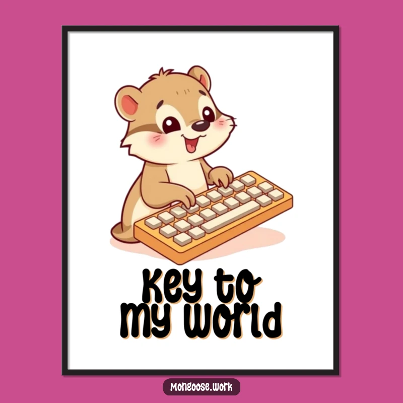 Funny Mongoose Digital Print - Instant Tech Art, Perfect Funny Gift