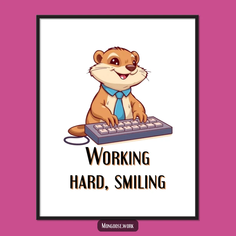 Funny Mongoose Digital Art: Instant Download, Office Decor, Ideal Funny Gift
