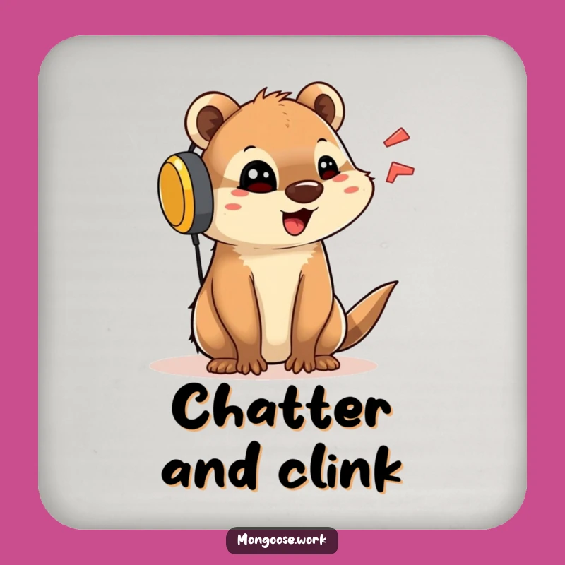 Funny Mongoose Drink Coaster - Protect Surfaces with Conversational Charm
