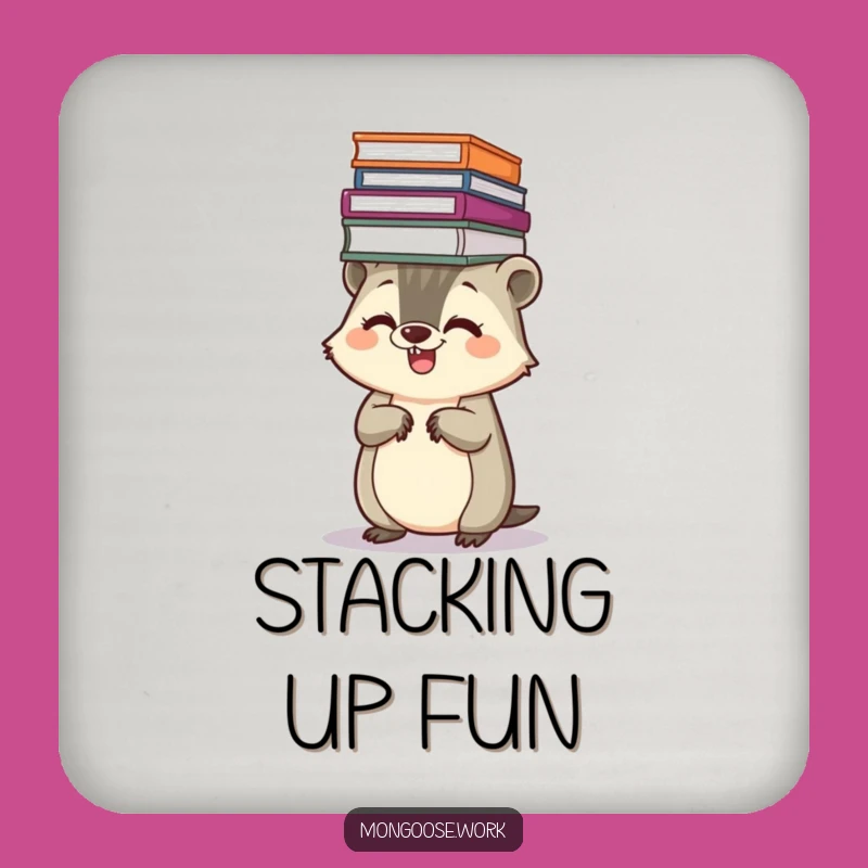 Funny Kawaii Mongoose Coaster, Juggling Files, Protect Surfaces with Balance