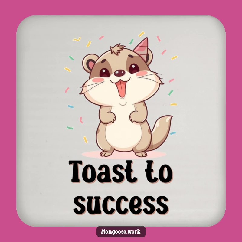 Funny Mongoose Coasters: Celebration Protection, Perfect Funny Gift for Festive Tables!