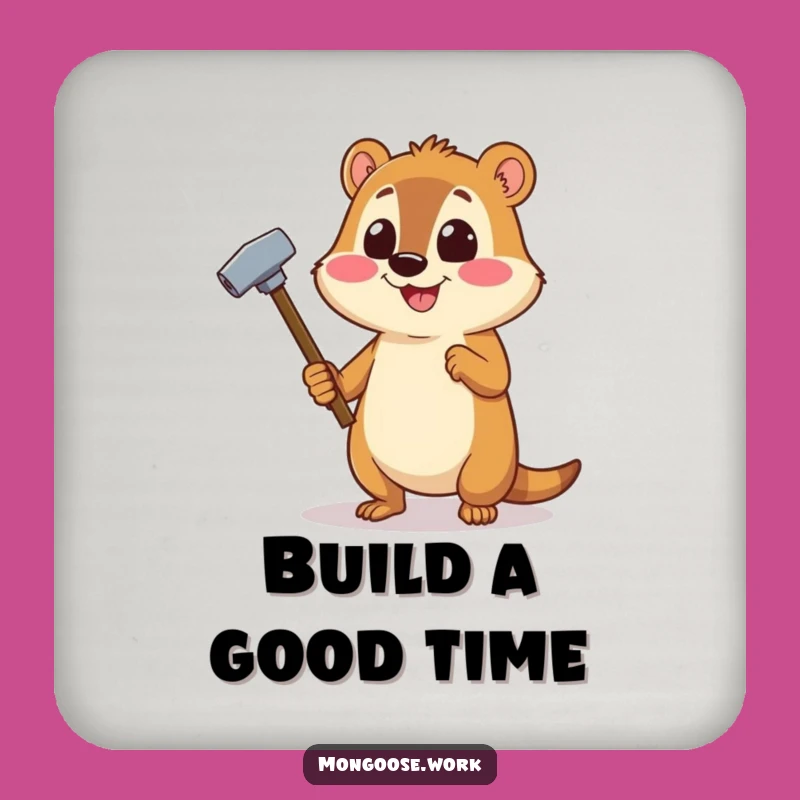 Funny Mongoose DIY Coaster - Cheerful Character Tool Protection Gift