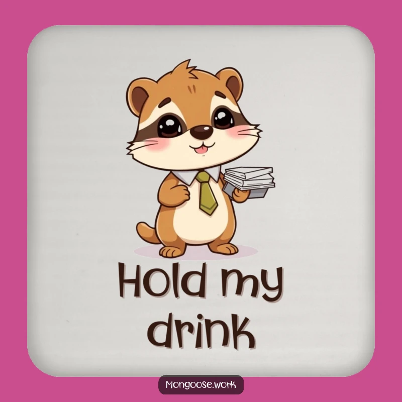 Funny Mongoose Tie Coasters: Protect Surfaces with Professional Charm
