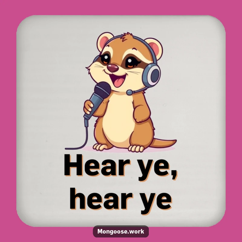 Funny Mongoose Chat Coaster: Hilarious Drink Protection Gift